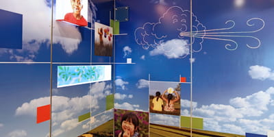 The lobby of Location S at the main campus of Cincinnati Children's.