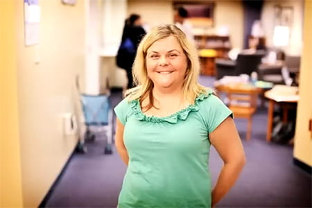 Kidney Transplant patient, Maria, smiling.