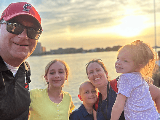 Noah and his family on vacation.