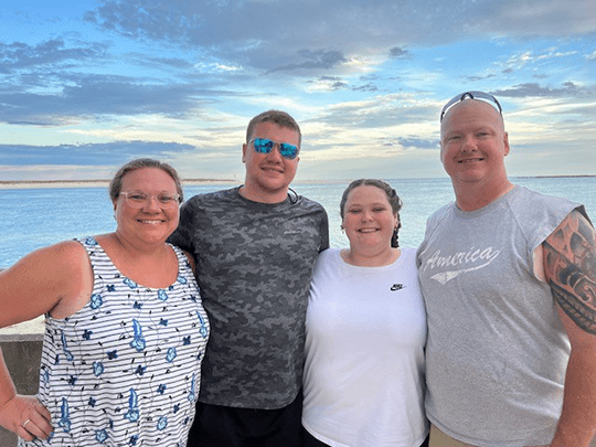 Ethan and his family.