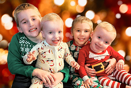 Jeremy and his siblings.