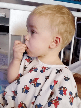 Jeremy in the hospital.