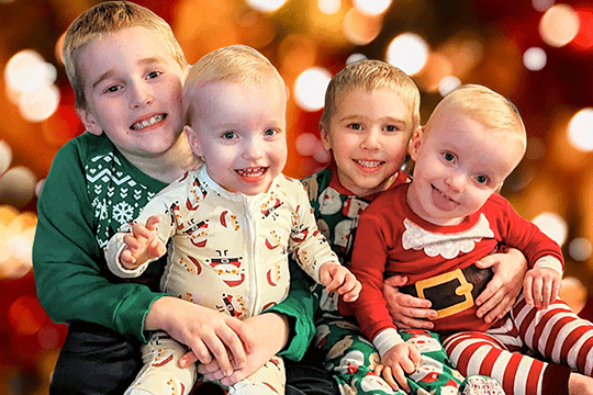 Jeremy and his siblings.