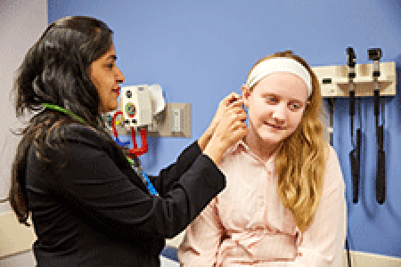 Dr. Santucci with Madison Lovett.