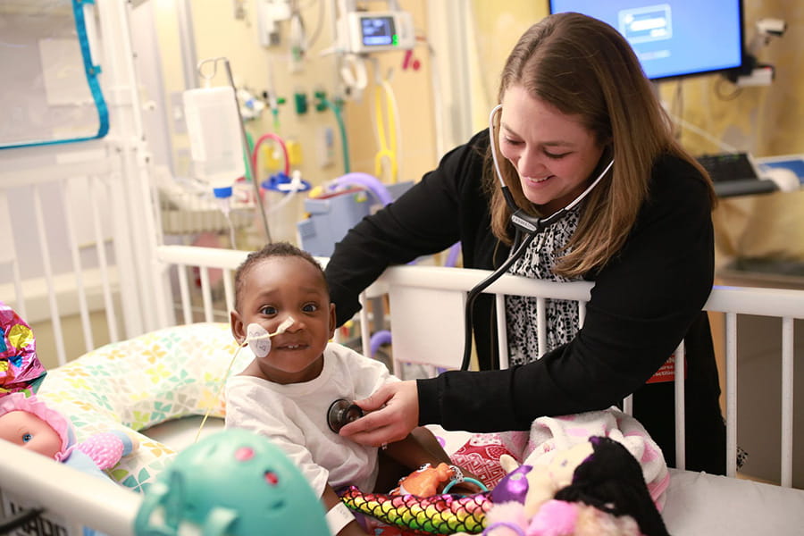 Doctor with patient.