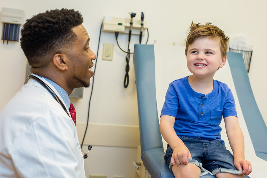 Doctor with a patient.