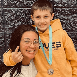 Finland and his mom.