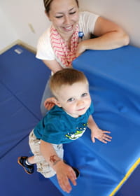 Physical therapists at Cincinnati Children's help patients use and improve their gross motor skills -- from rolling and crawling to climbing and jumping. 