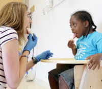 Our occupational therapists have specialized training in oral motor and feeding treatment. 