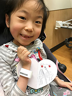 Campbell with paper heart.