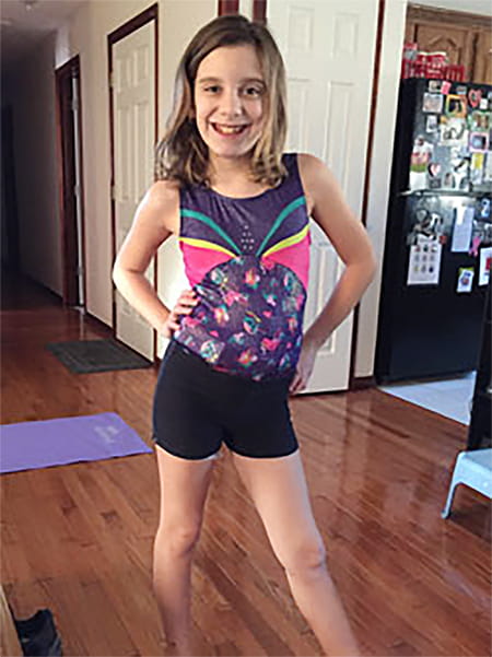 Roxy enjoys gymnastics.