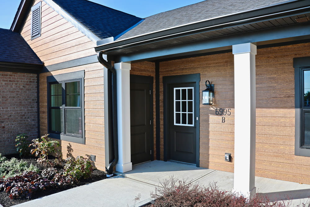 The front door of an extended stay apartment.