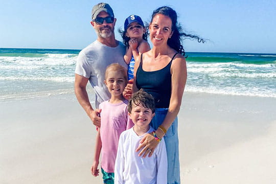 Atticus and family at the beach.