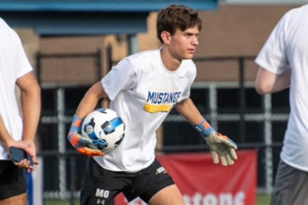 Michael during soccer practice.