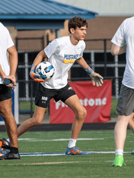 Goalkeeper training.