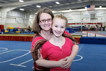 A photo of Zoe and her mother.