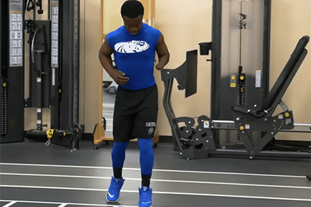 Sports medicine patient during rehab.