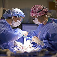 A photo of surgery in action.