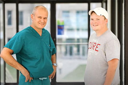 A photo of Dustin after weight loss surgery.