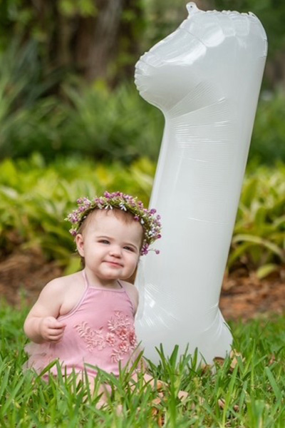 Lennon on her first birthday.