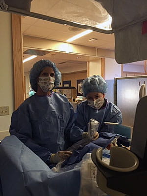 PICC insertion at bedside.