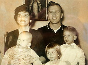 An early photo of the Brauning family.