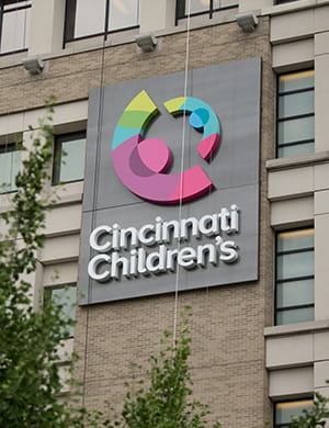 Location A sports new signage. One long-time medical staff member voiced approval of the redesigned logo, saying it better reflects our care for families and not just the patient alone.