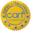 CARF Seal of Accreditation logo.